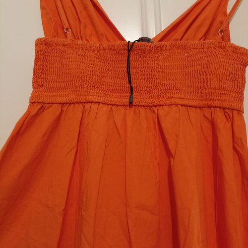 Zara orange summer dress Small new, 100% cotton