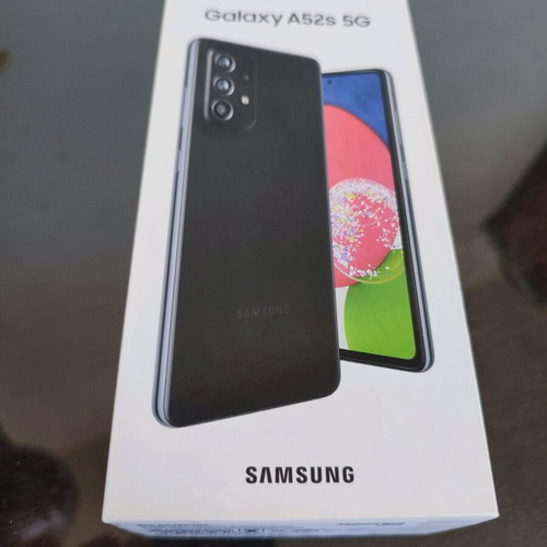 Samsung A52S 5G box used with warranty card and quick start guide