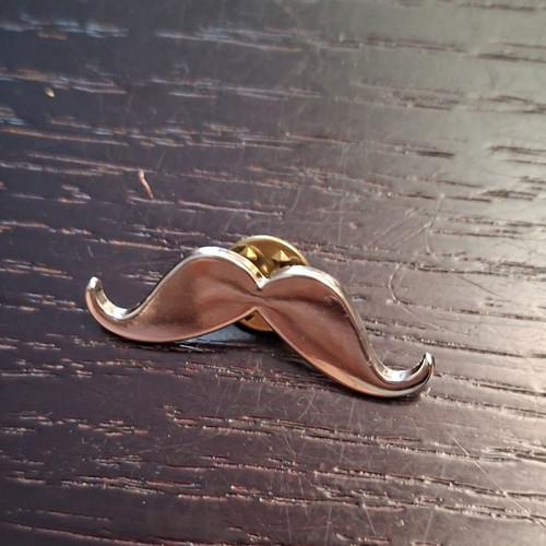 Metal Mustache Lapel Pin new