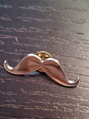 Metal Mustache Lapel Pin new