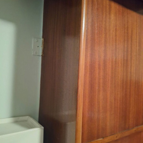 Folding single bed with solid wood frame