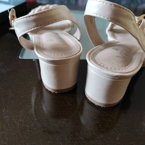 Verde sandals used, beige, size 38, 4cm heel