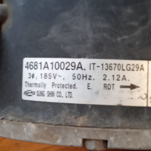 Electric Motor 400W 2.12A 185V 50Hz used, LG inverter-driven