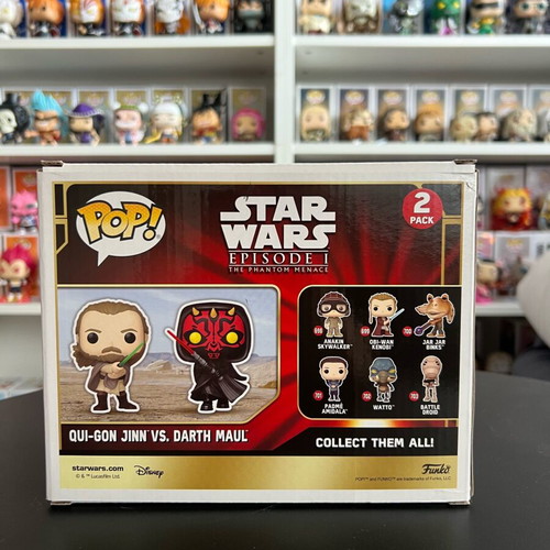 Funko Pop! Star Wars Qui-Gon Jinn vs. Darth Maul 2 Pack like new