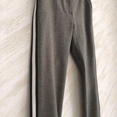 Zara women's grey fabric pants with stripes, like new, size S