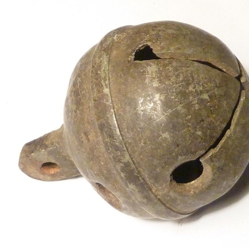 Antique bronze bell used, horse ammunition rattle