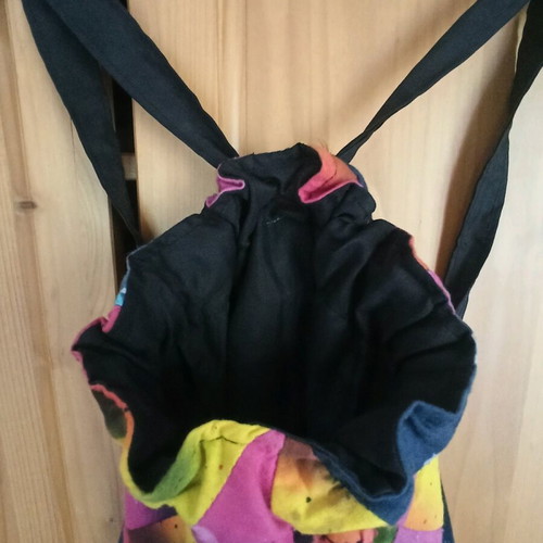 Patchwork backpack bag new, cotton, multicolored