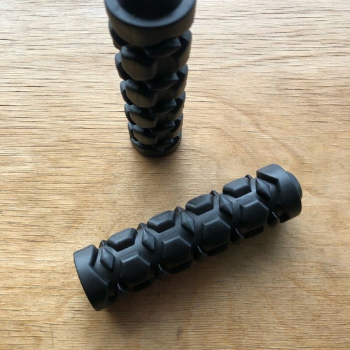 Black motorcycle grips new, 12 cm size