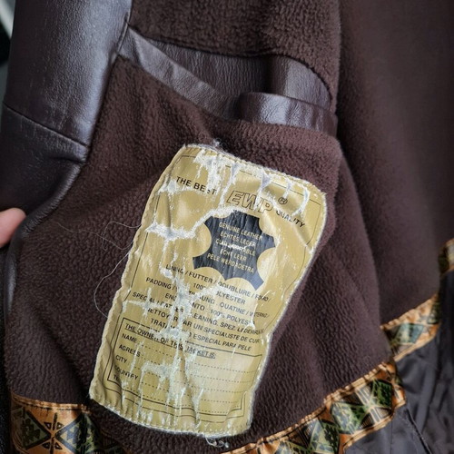 Leather vintage jacket like new, relaxed fit, size M, brown