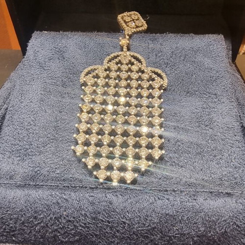 Silver 925 necklace with zircon stones, new
