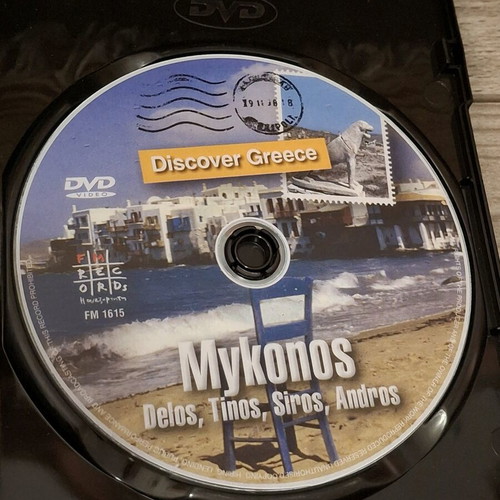Discover Greece DVD Mykonos, Delos, Tinos, Syros, Andros like new, dubbed