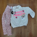 Zara Kids Disney Princess sweatshirt and leggings set new, size 6