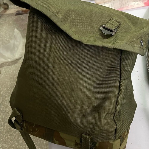 Military backpack M71 used with waterproof cover and ES canteen