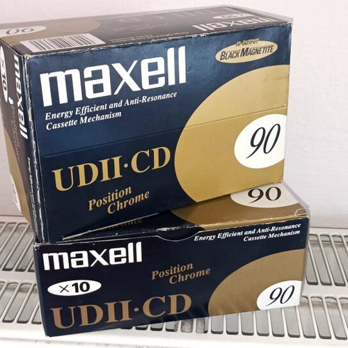 Maxell UDII-CD 90 chrome Type II cassette tapes, 10 pack, sealed