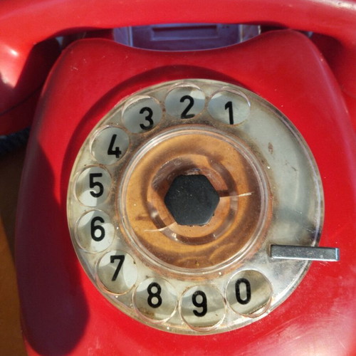 Tesla vintage telephone used for decoration