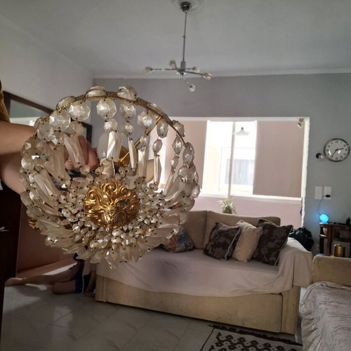 Original brass ceiling light like new