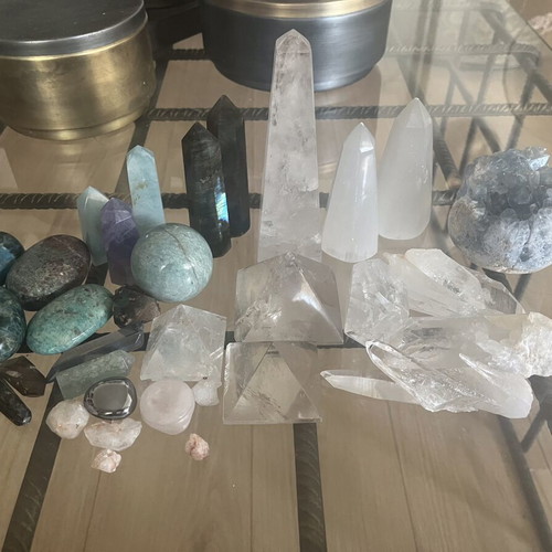 Natural Crystal Collection like new with diverse minerals and shapes