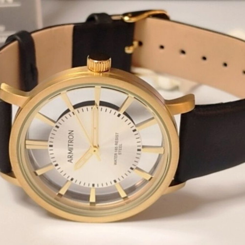 Armitron Transparent Dial 20/5423 wristwatch, gold black