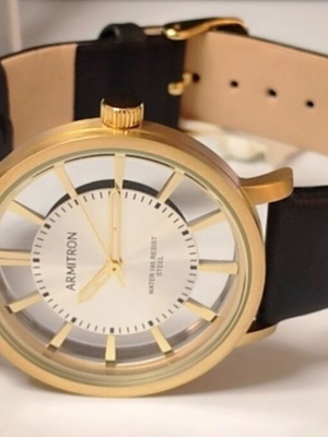 Armitron Transparent Dial 20/5423 wristwatch, gold black