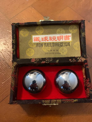 Vintage Chinese iron balls for stress relief