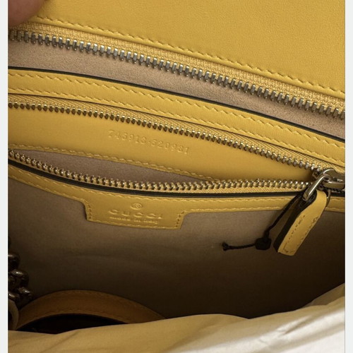 Gucci handbag new, yellow with long strap