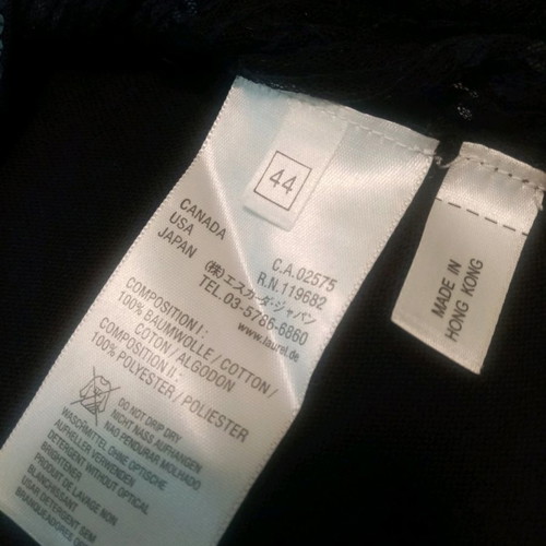 Laurel top new with knitted blue back and blue sequin front