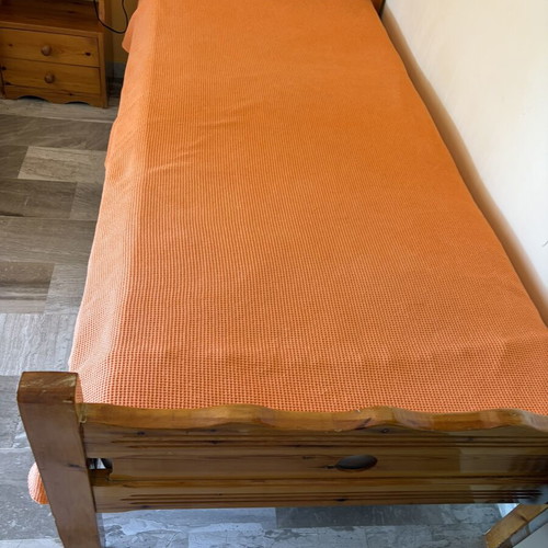 Bed with nightstand used, height 197 cm, width 90 cm