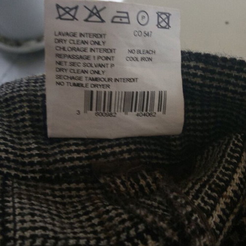 Wool plaid women's pants like new, size L, black and gray