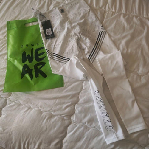 Zumba wear white leggings tight new, size S