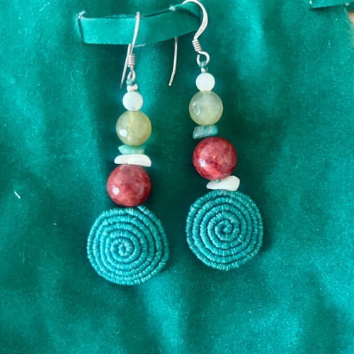 Handmade Long Earrings Micro-Macrame Boho Style like new