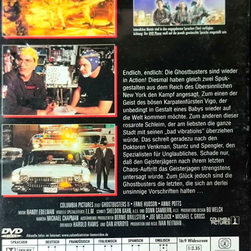 Ghostbusters 1 and 2 DVD, adventure fantasy comedy