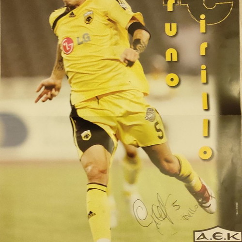 AEK double poster new with Bruno Cirillo autograph
