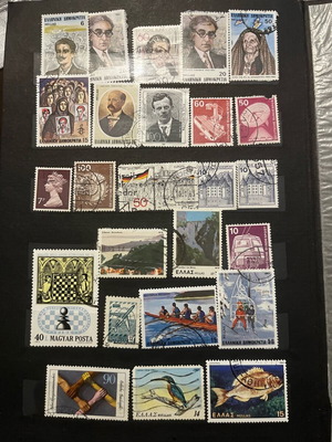 Stamps used Greek and foreign, album pack