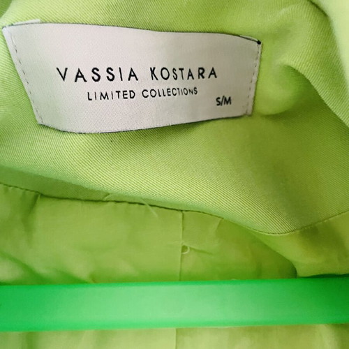 Vassia Kostara blazer M, green, lined with pockets