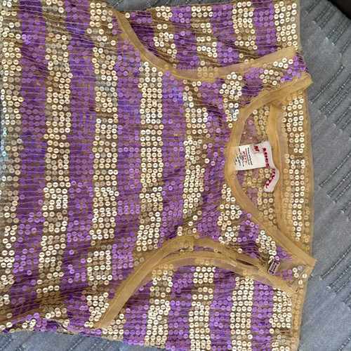 Miss Sixty women's formal sequin top like new beige and purple