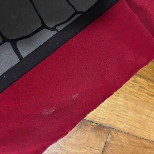 Valentino vintage scarf used, 100% silk, beige and red