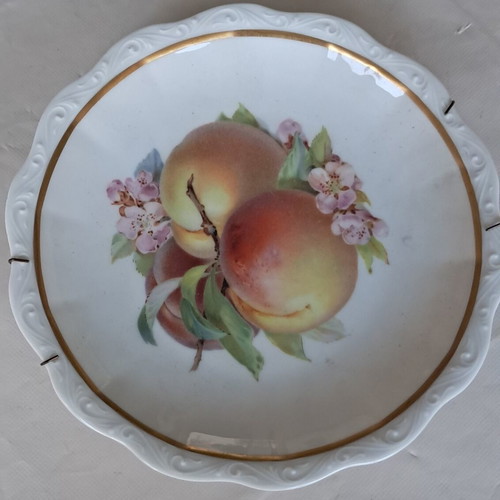 KPM vintage porcelain wall plate with fruit, 21cm