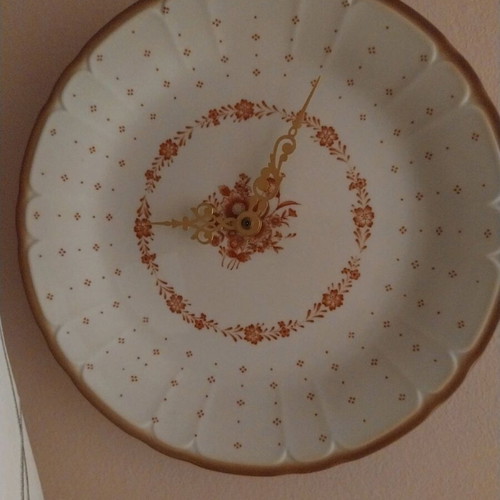 Porcelain vintage wall clock like new