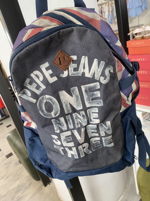 Pepe Jeans backpack used, lightweight with functional zippers