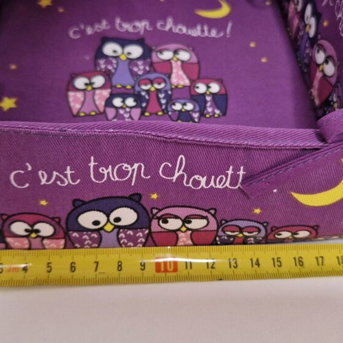 Bread basket with owls new, square 20x20 cm