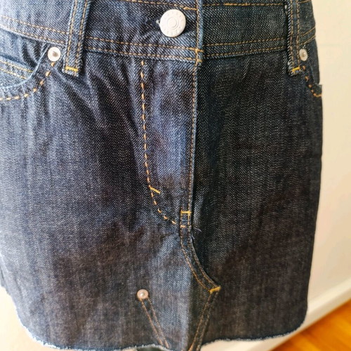 Sisley mini jeans skirt like new, size Large, blue