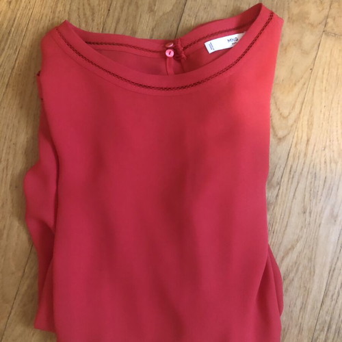 Mango red long-sleeve tunic size L like new