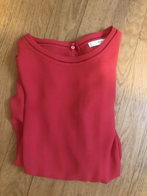 Mango red long-sleeve tunic size L like new
