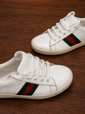 Gucci Ace Italy παιδικά δερμάτινα αθλητικά παπούτσια, νούμερο 33