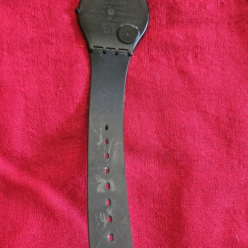 Swatch Flattention Skin Silicon watch 1999 used, black