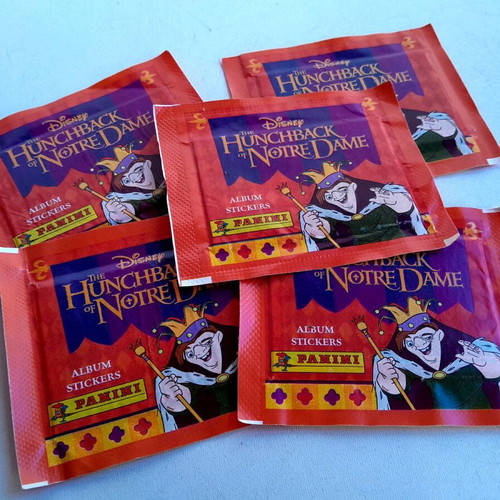 The Hunchback of Notre Dame Panini 1997 stickers new, set of 5 packs