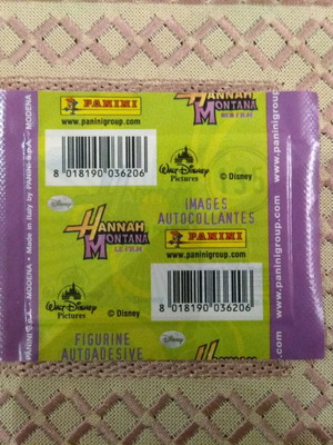 Σφραγισμένο φακελάκι Hannah Montana Panini καινούργιο