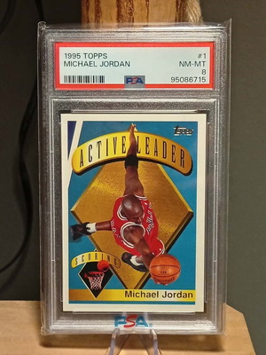 Michael Jordan Card 1995-96 Topps #1 PSA 8 like new