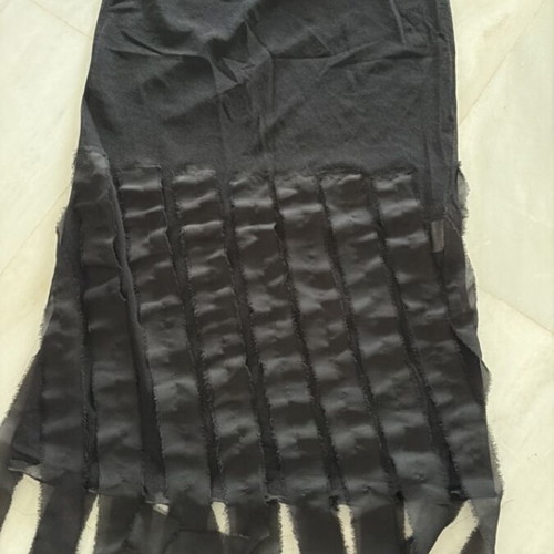 Celestino black pareo skirt for swimwear used, one size fits large