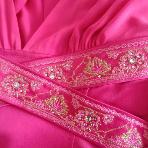 Gizia evening dress with satin and organza